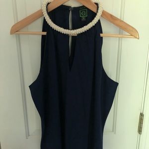 C Wonder Cotton Silk Pearl Top